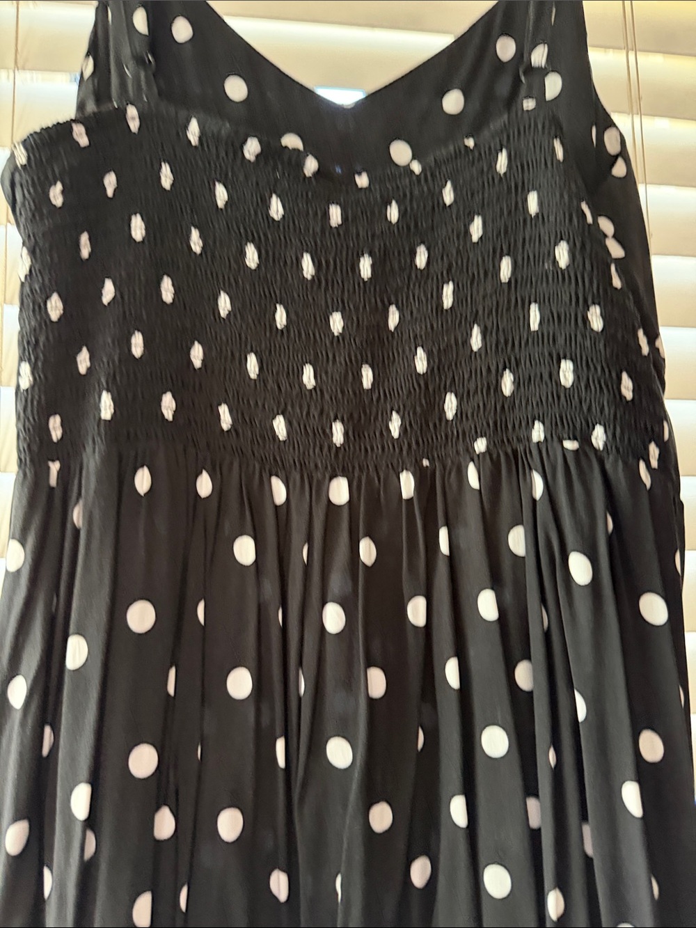 Old Navy Black and White Polka Dot Midi Dress - Picture 6 of 6